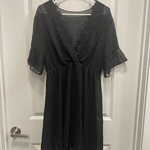 Gently Used Black Swim Coverup Xl